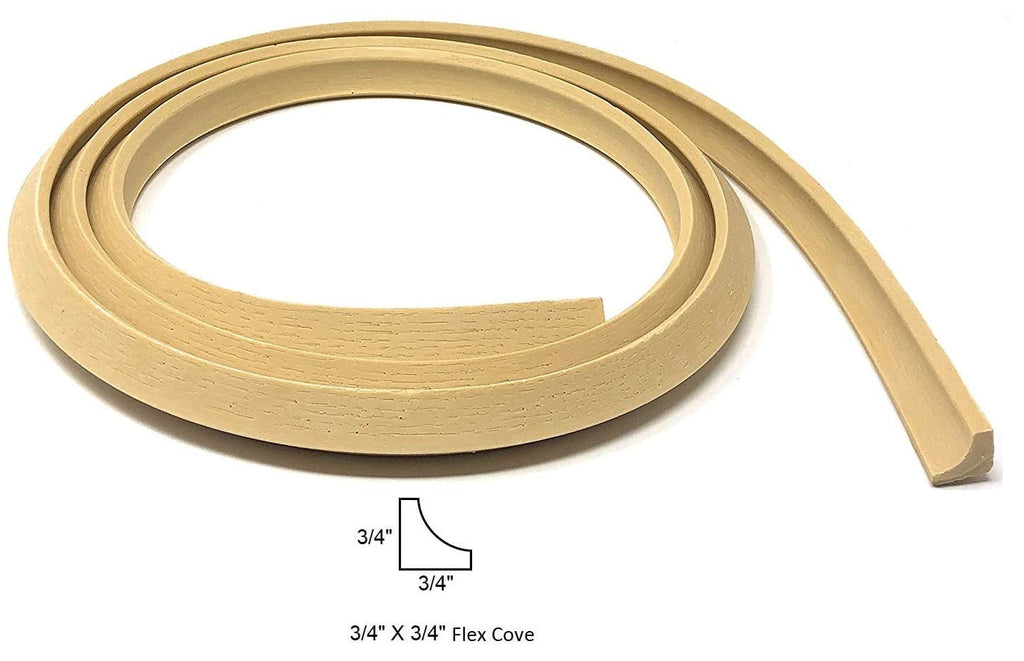 Flexible Cove Molding - #: 3/4" x 3/4" Flex Cove molding - 8' feet Long