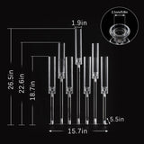 Acrylic Candle Holder Candlestick Holders, Candelabra 7 Arms, 26.5 Inch Tall