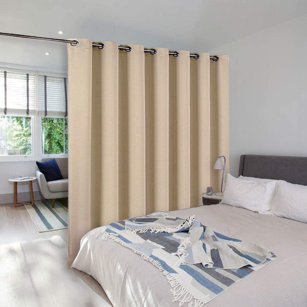 Extra Wide Patio Door Curtain - Energy Smart & Noise Reducing Grommet Thermal Insulated Wide Width Drapes, Sliding