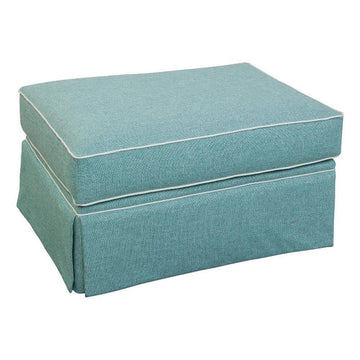 Coastal Aqua Series Upholstered Ottoman