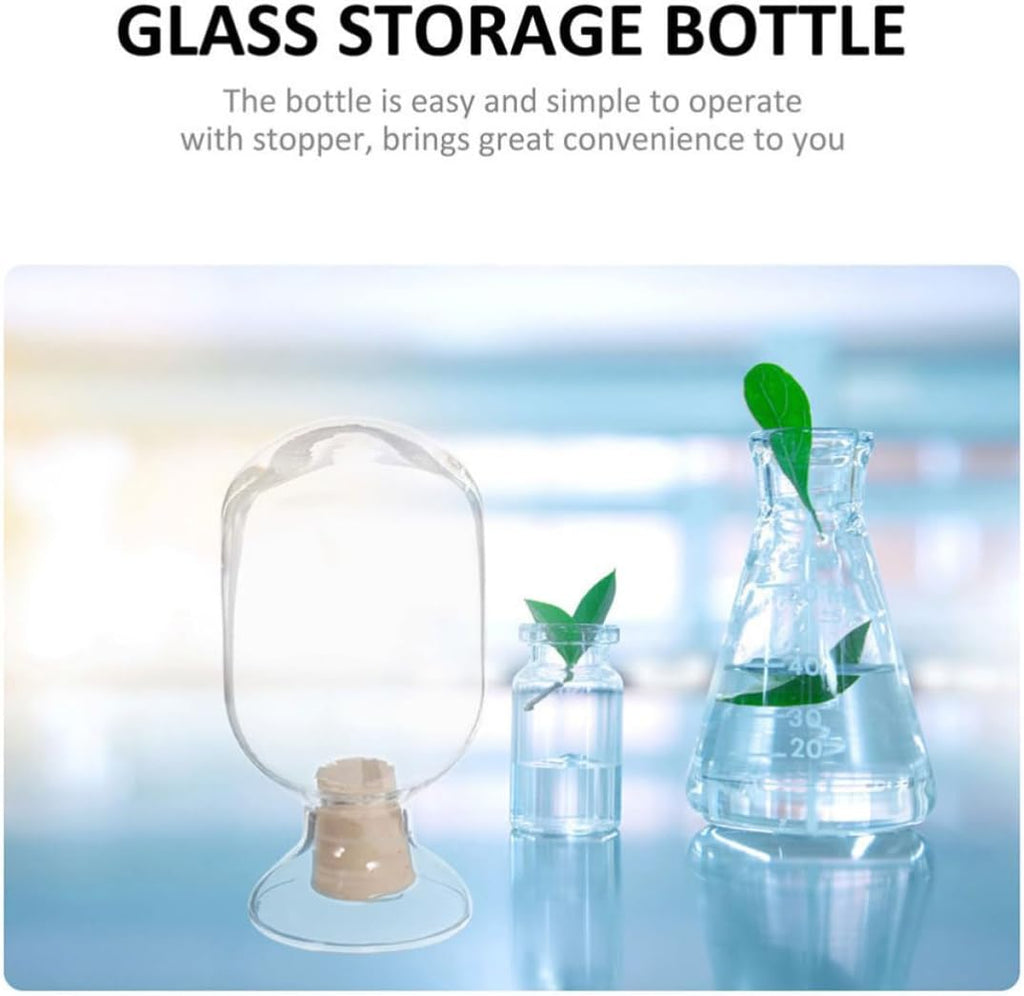 Glass Matchstick Holders with Lid, Decorative Bottles for Storing Short Matches and Decorative Matches - Set of 3