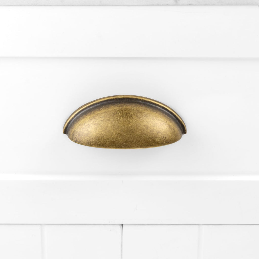 3 Inch Antique Brass Drawer Pulls Cabinet Cup Pulls 10 Pack 1886