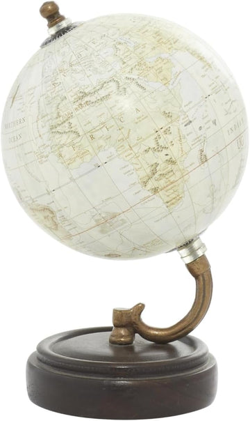 Wood Globe, 5" x 5" x 8", Yellow
