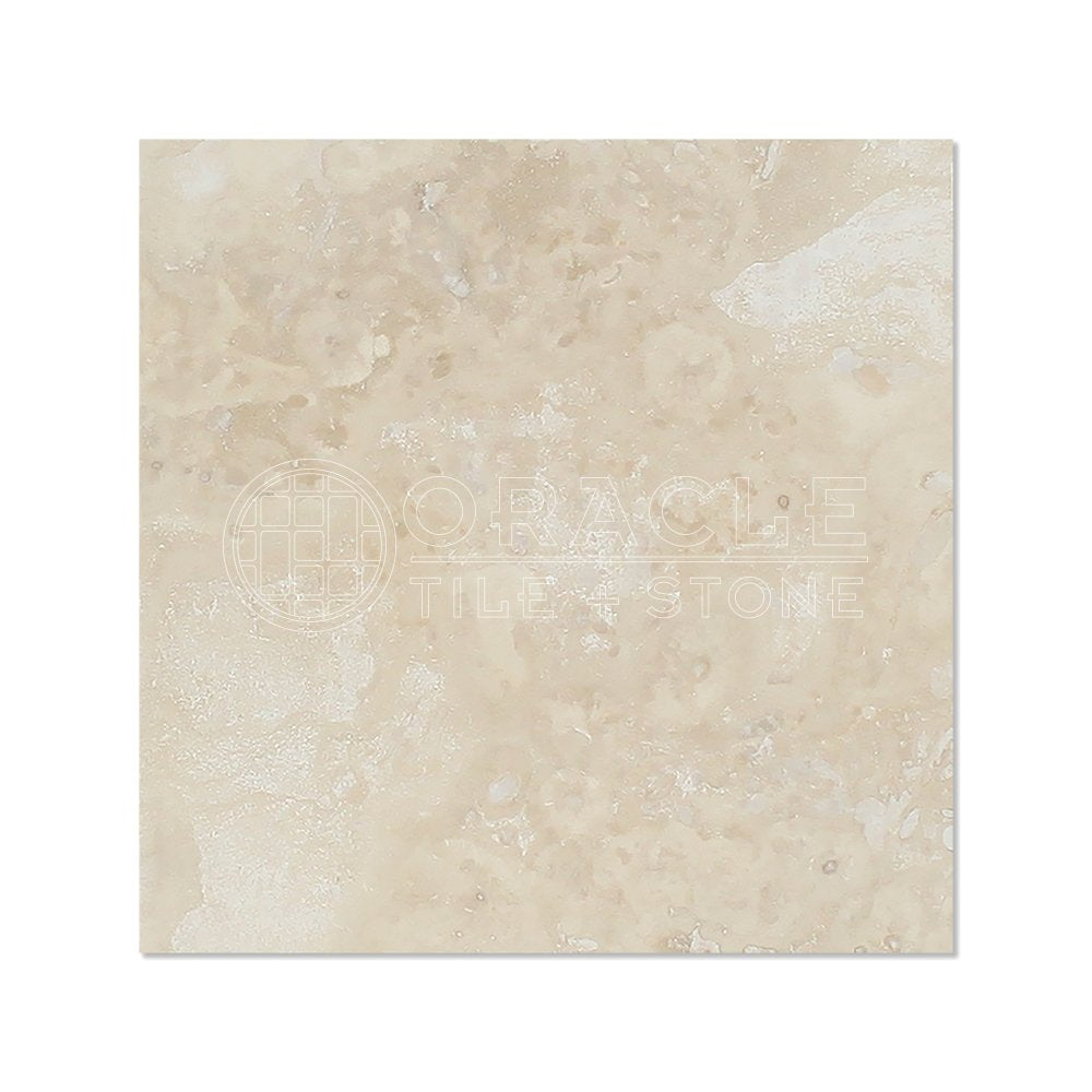 Ivory (Light) Travertine 6 X 6 Field Tile, Filled & Honed