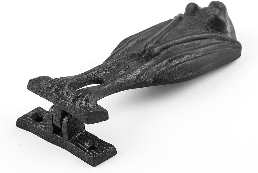 Bat Door Knocker Cast Iron RSF Finish 5 Inch Rustic Front Door Hardware with Mounting Screws