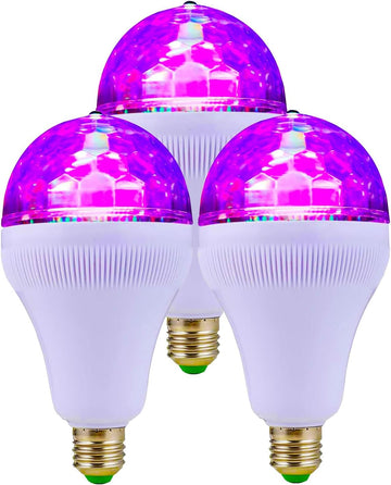 Voice Control Colorful Magic Rotating Ball Light, AC 85-265V E26/E27 LED Disco Ball Light, RGB Disco Light Bulb