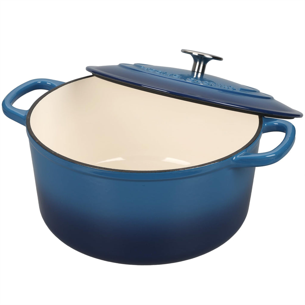 Enameled Cast Iron Dutch Oven with Sourdough Bread Baking Kit, Bread Dutch Oven with Lid, Includes Proofing Basket &