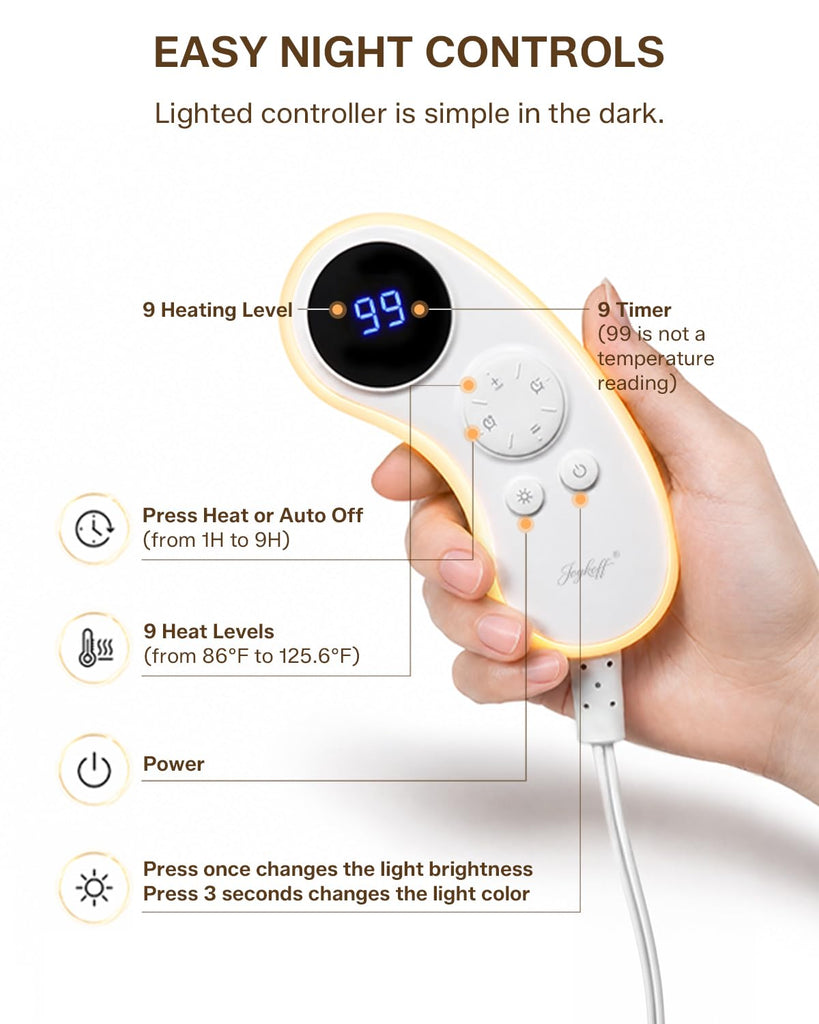 Fast Heated Blanket : Even Heats to 78 °F in 3 Minutes