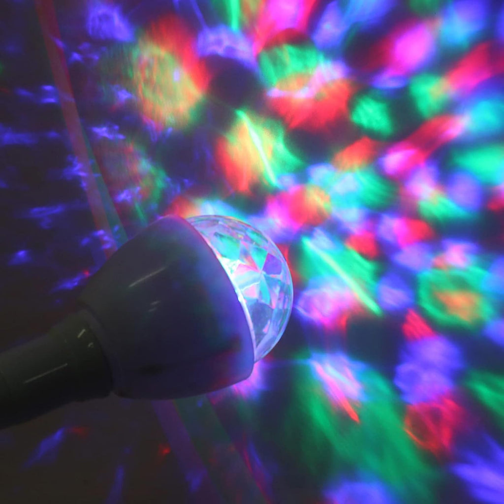 Disco Balls Lamps, 3W E27 Rotating Colorful LED