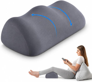 Knee Pillow for Back Sleeping, 5.7" Memory Foam Leg Pillow | Yoga Bolster Pillow, Support Pillow Between Legs for
