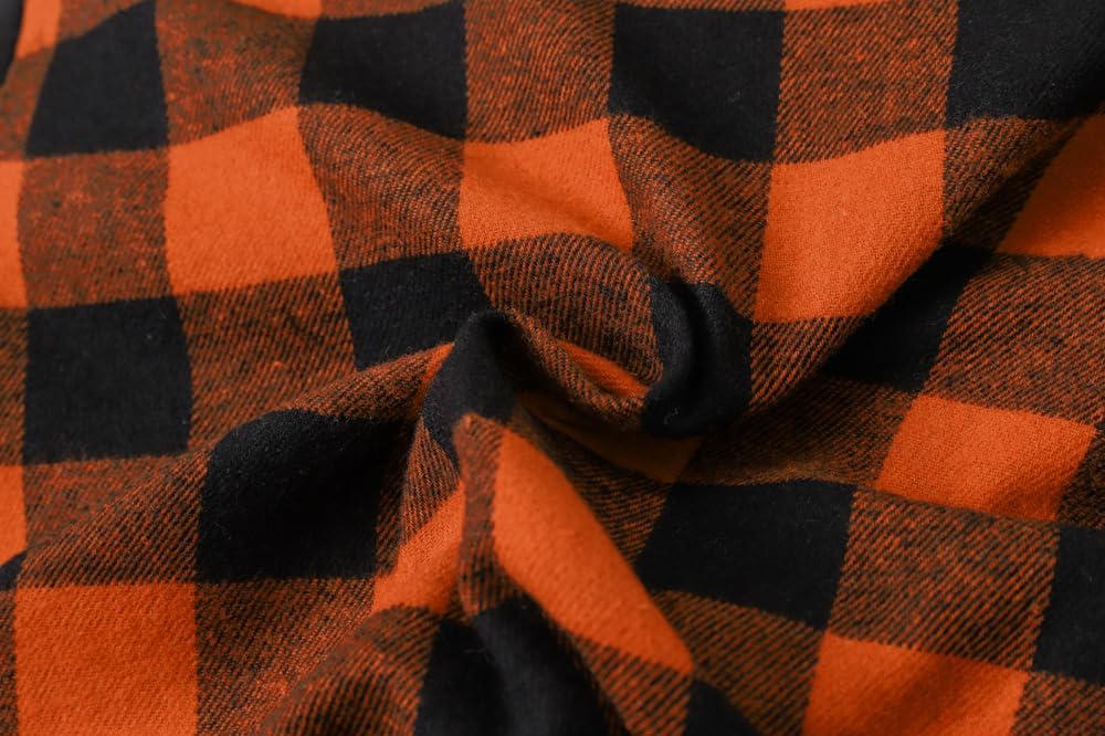 Boys Long Sleeve Flannel Plaid Shirt Button Down Shirts