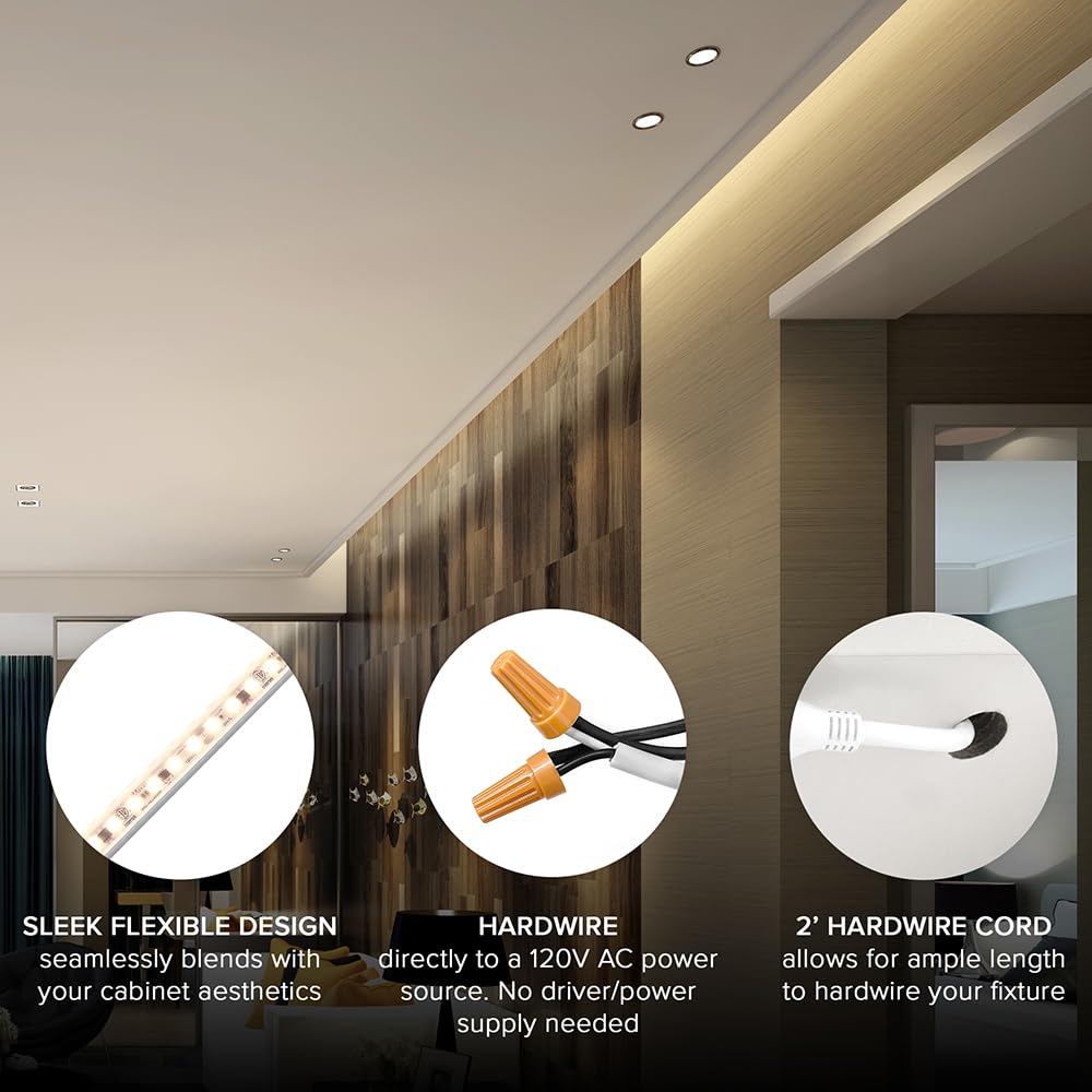 60 in. Hardwired LED Under Cabinet Strip Light, 2300 Lumens