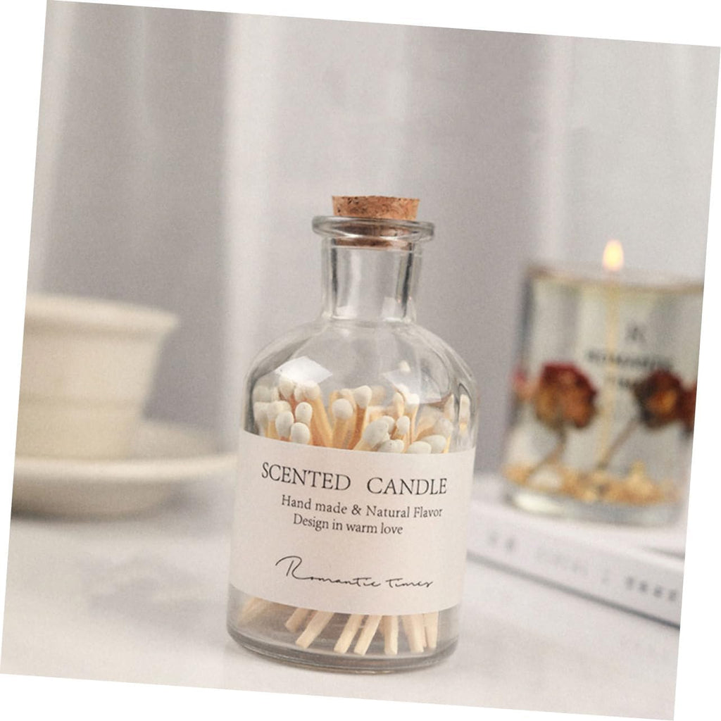 Aroma Candle Match Jar Set Decorative Glass Matches Holder Decor Candle Lovers and Weddings