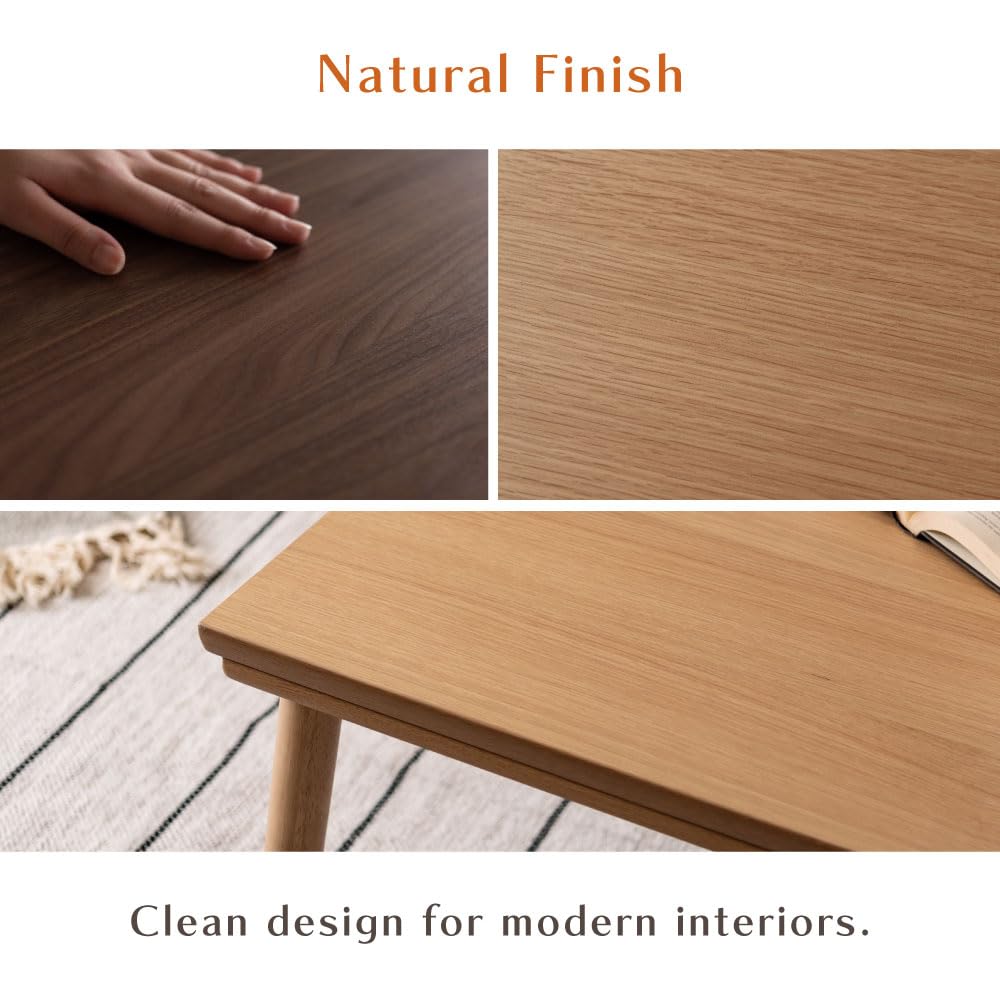 Japanese Kotatsu, 47.2" Rectangle Heated Coffee Table, Brown