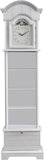 72'' Traditional Floor Standing Wood Grandfather Clock with White Finish