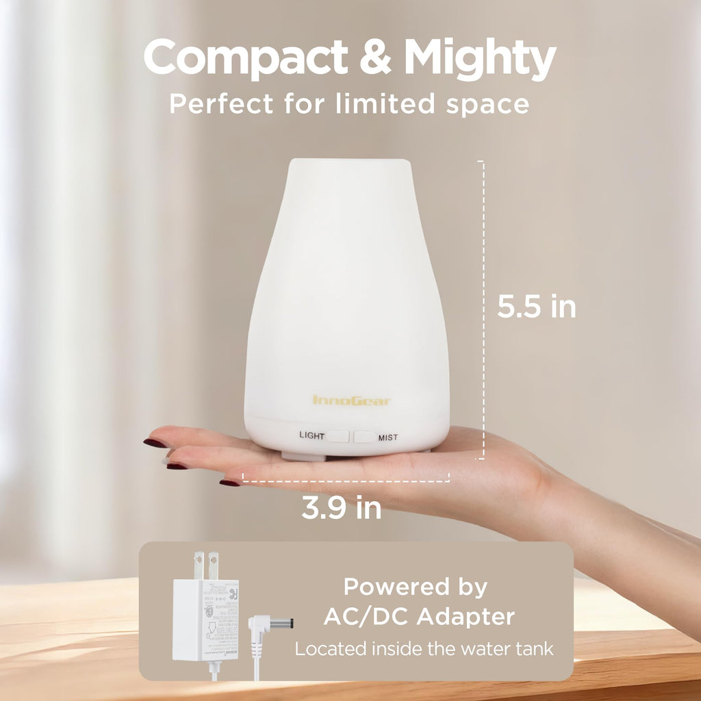 2 Pcs Essential Oil Diffuser Aroma Diffusers, Basic White