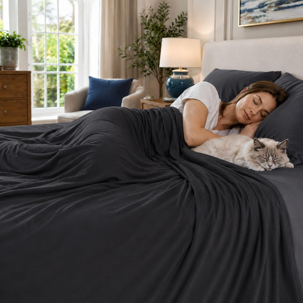 Double-Sided Cooling Comforter Queen Size, Ice Silk Summer Blanket, Smooth No-Stripes, No-Seam, Edge-Free Design