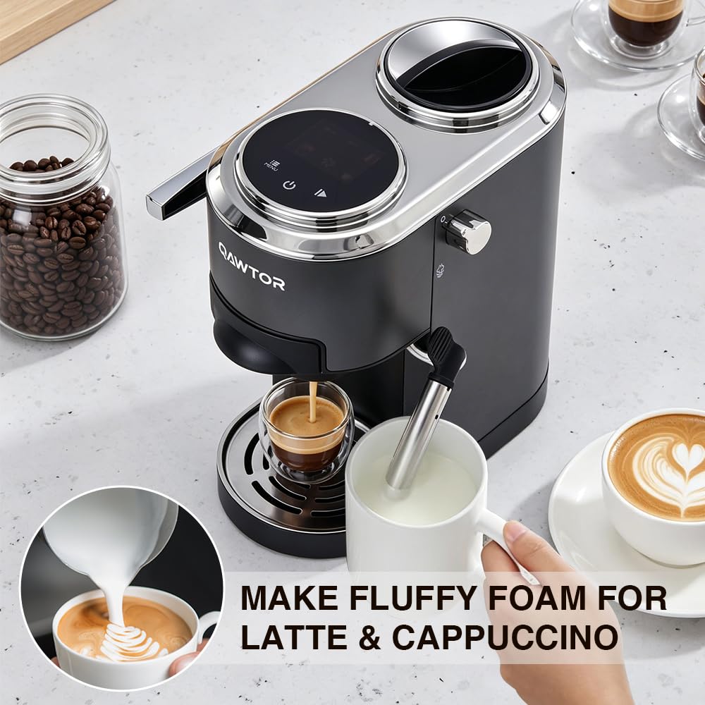 Espresso Machine, 20 Bar Espresso Coffee Machine with Milk Frother