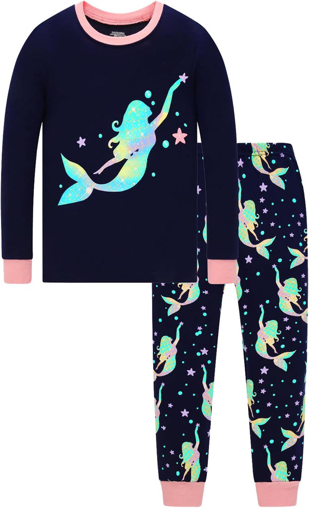 Boys and Girls Soft Pajamas 100% Cotton Toddler Pjs Long Sleeve Kid Sleepwear Sets