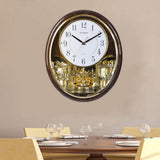 Melody & Chime Motion Wall Clock with Rotating Pendulum, Decorative Wall Clock, for Home, Hotel, Library or Church Decor.