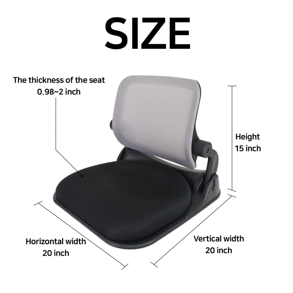 Patented Floor Chair with Back Support - Foldable Orthopedic Floor Chair for Adults/Children - Japanese Legless Seat