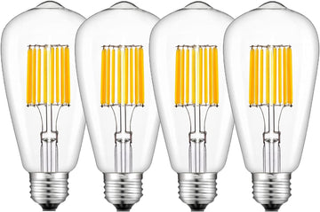 Vintage ST64/ST21 10W LED Edison Bulbs LED Filament Bulb 100W Equivalent Dimmable 2700K Warm White 900LM, Bulbs