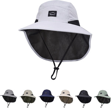 Kids Sun Hat with Neck Flap UPF 50+ Beach Hats for Baby Boys Girls