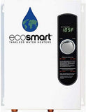 ECO 18 Electric Tankless Water Heater, 18 KW at 240 Volts with Patented Self Modulating Technology, 17 x 14 x 3.5, White