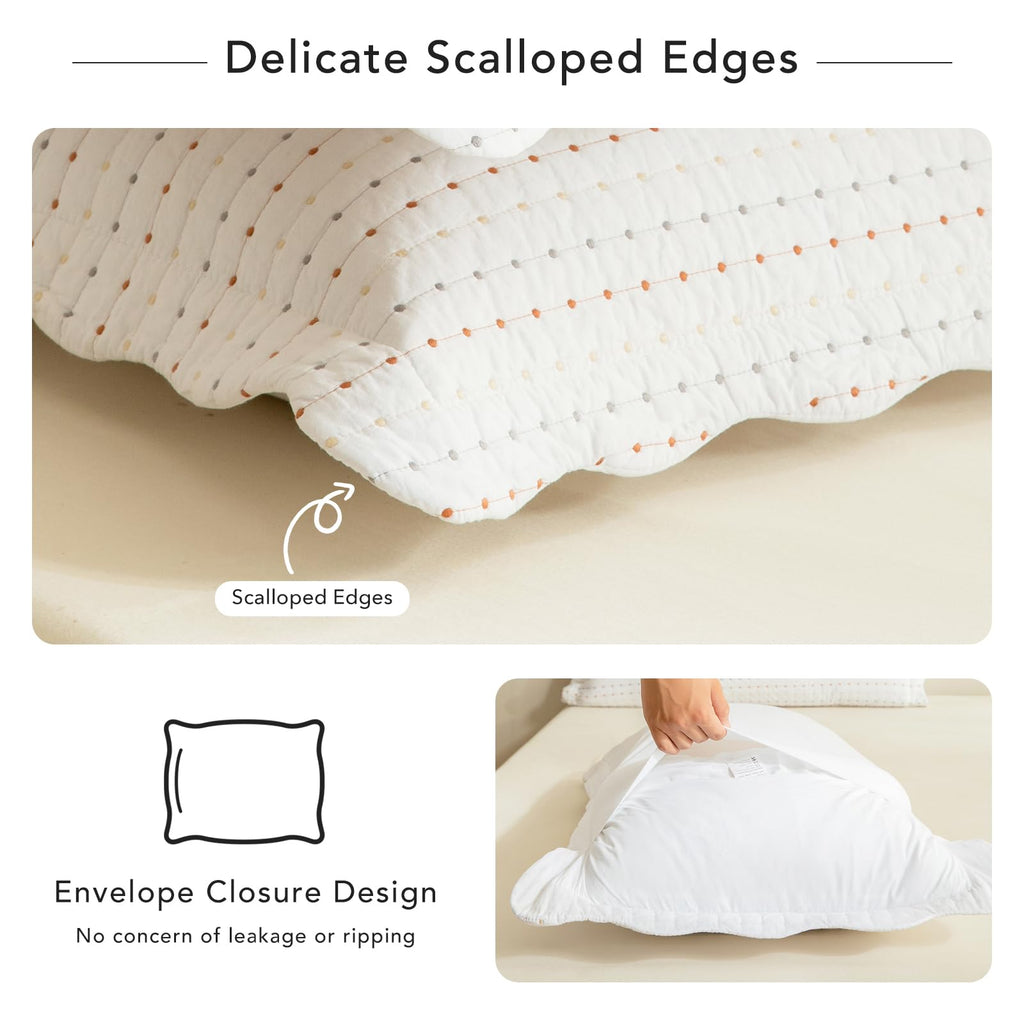 Quilt 120x120, Multi-Color Dot Print Quilted Bedspread & Coverlet Set, Lightweight & Soft Farmhouse