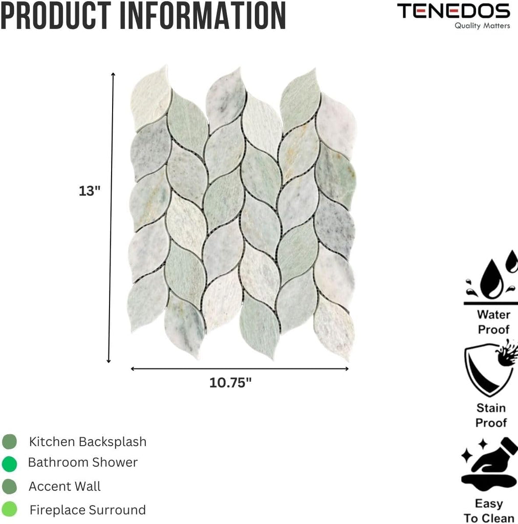 Ming Green Greyish Petal Marble Polished Floor Wall Tile Backsplash, Bathroon Shower, Fireplace Surround, Decor