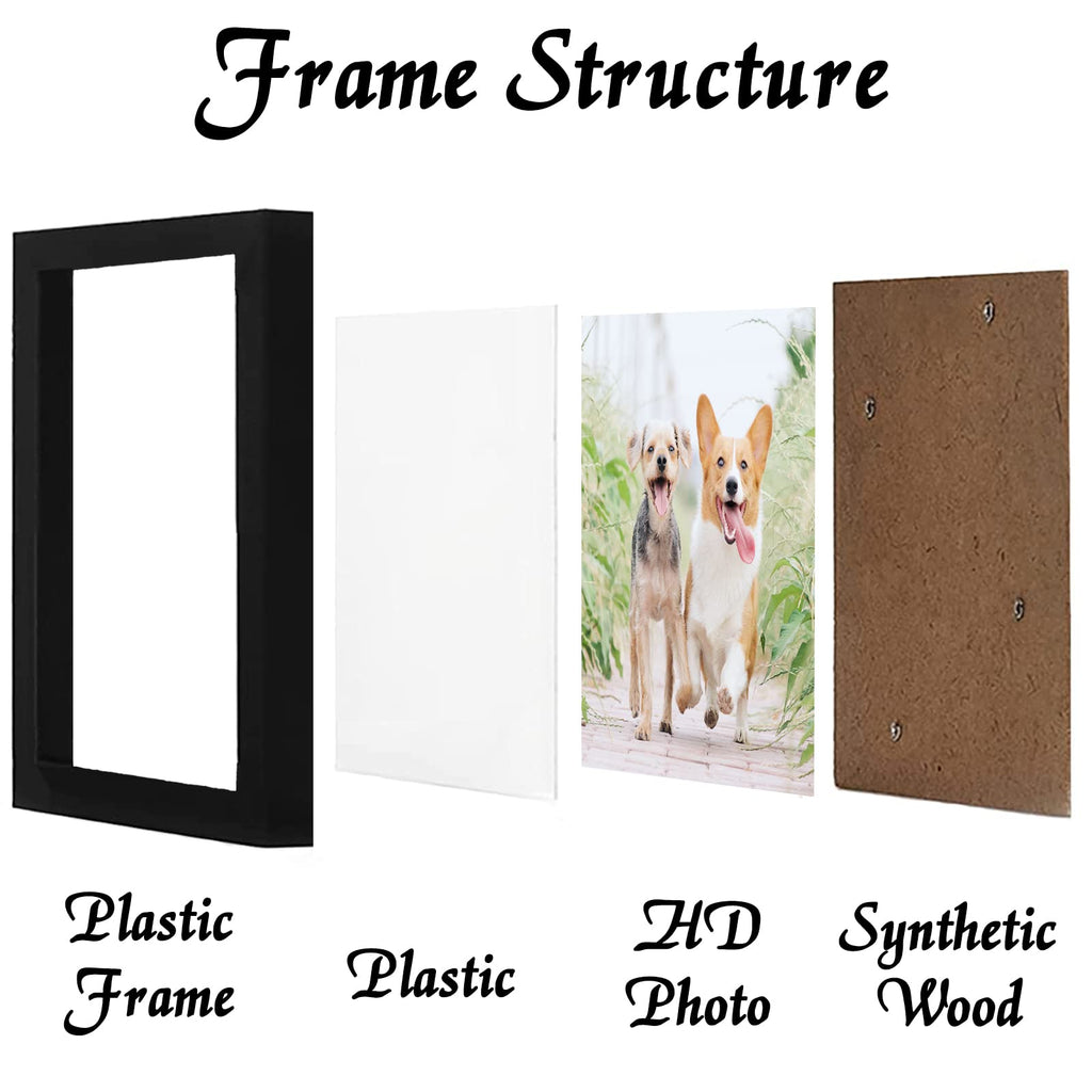 24x24 Picture Frame Set of 2, Black Photo Frames for Gallery Wall Hanging