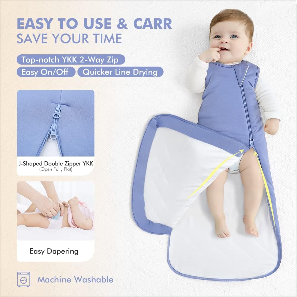 Rayon from Bamboo Baby Sleep Sack 1.0 TOG, Way Premium Zipper