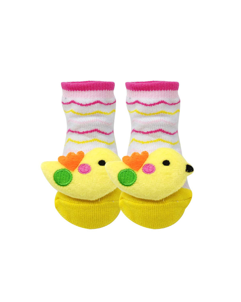 Adorable Baby 6 Pair Non-Skid Bootie Socks (Pretty in Pink)