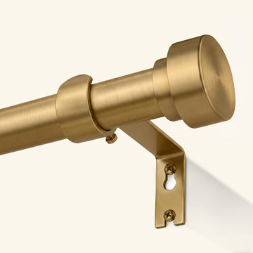 Warm Gold Curtain Rods for Windows 120 to 170 Inch