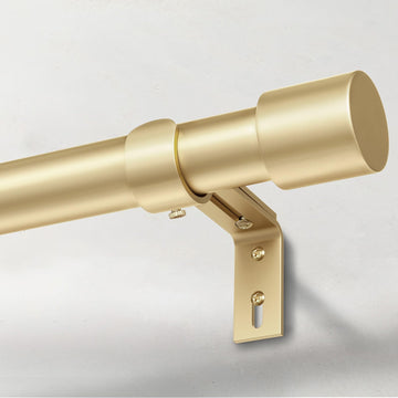 Heavy Duty Curtain Rods for Windows 72 to 144 Inch, 1 Inch Gold Curtain Rods for Outdoor, Farmhouse, Bedroom