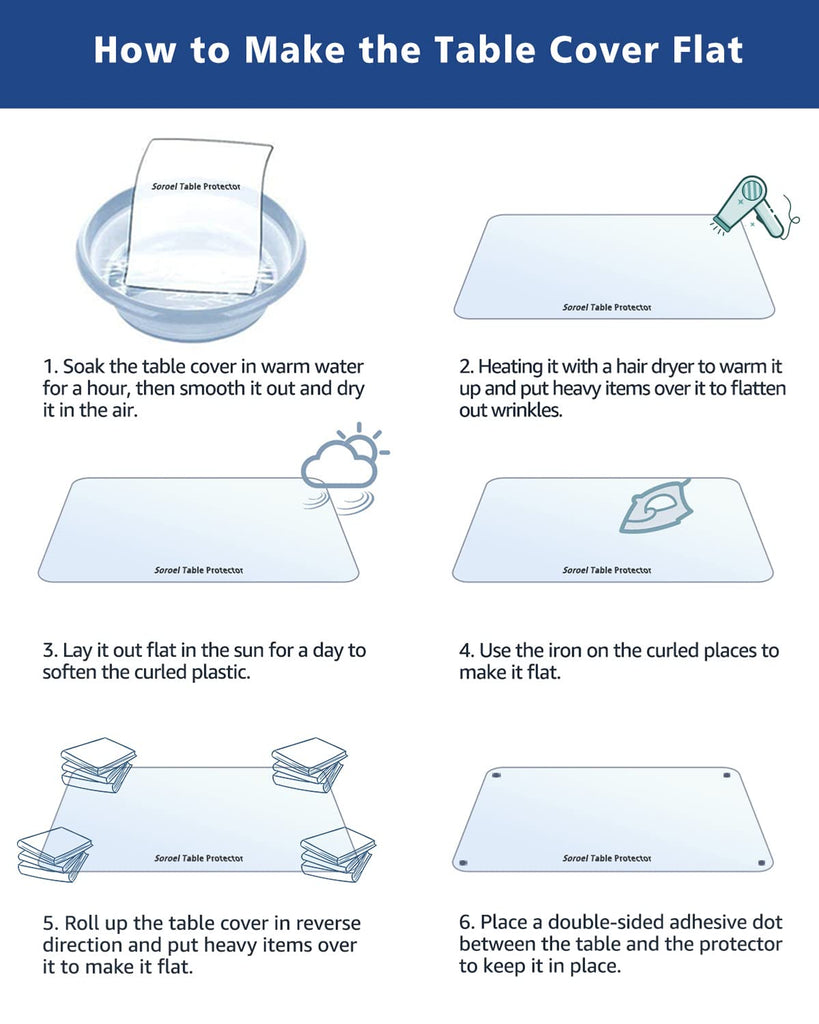 48X108 Inch Clear Plastic Tablecloths Protector 1.5mm Thick Vinyl Table Cover Mat Office Desk Blotter Pad PVC Dining