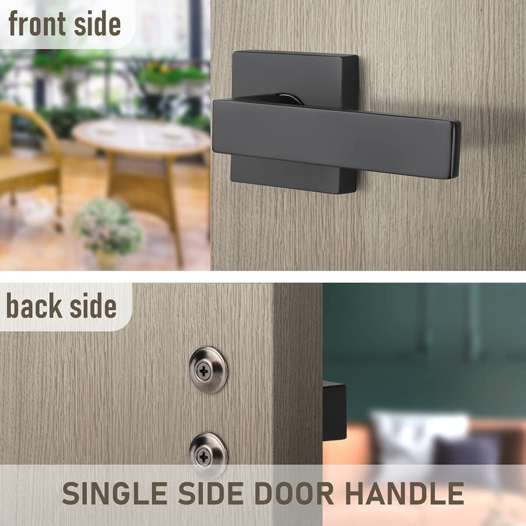 Dummy Lever Door Handles 20 Pack, Interior Door Levers, Modern Square Non-Turning Right/Left Door Handle Levers
