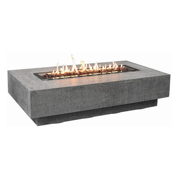 Hampton Natural Gas Fire Pit Table Cast Concrete 56 x 32-in