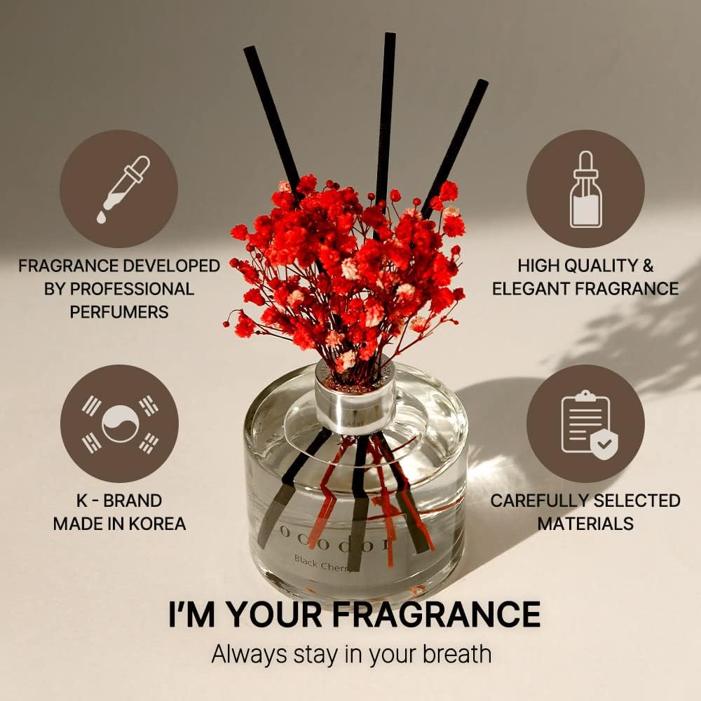 Flower Reed Diffuser Set / 6.7oz / Garden Lavender/Scent Diffuser with Sticks Home Fragrance Oil Reed