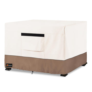 Fire Pit Cover Square, Outdoor Heavy Duty Durable 600D 100% Waterproof Tear-Resistant 30-32 Inch Fire Pit Cover