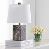 Brett Brown Faux Marble 20-inch Bedroom Living Room Home Office Desk Nightstand Table Lamp (LED Bulb Included)