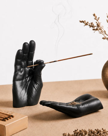 Hand Incense Holder Burner Incent for Sticks Outdoor Sculptural Witchy Room Decor Palm Shaped Aroma Statue Funny