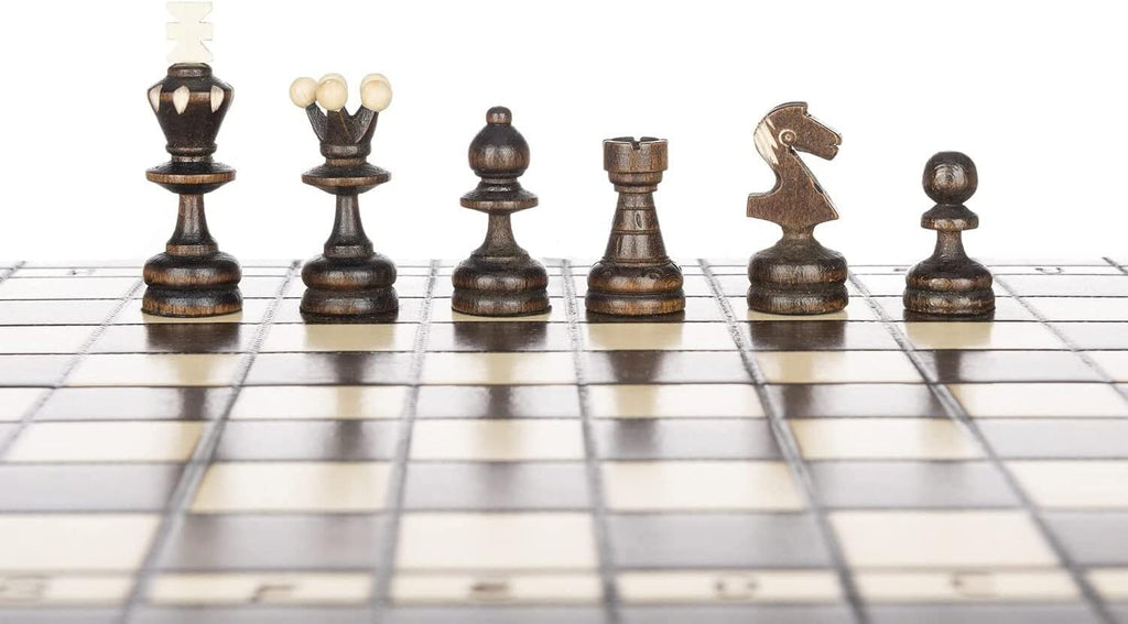 Beautiful Handcrafted Wooden Chess Set with Wooden Board and Handcrafted Chess Pieces - Gift idea Products (18.5" (47