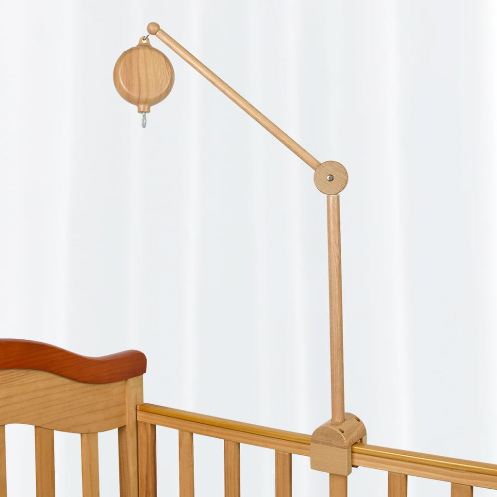 Baby Crib Mobile Hanger & Holder, 26 Inch 360° Rotating Wood