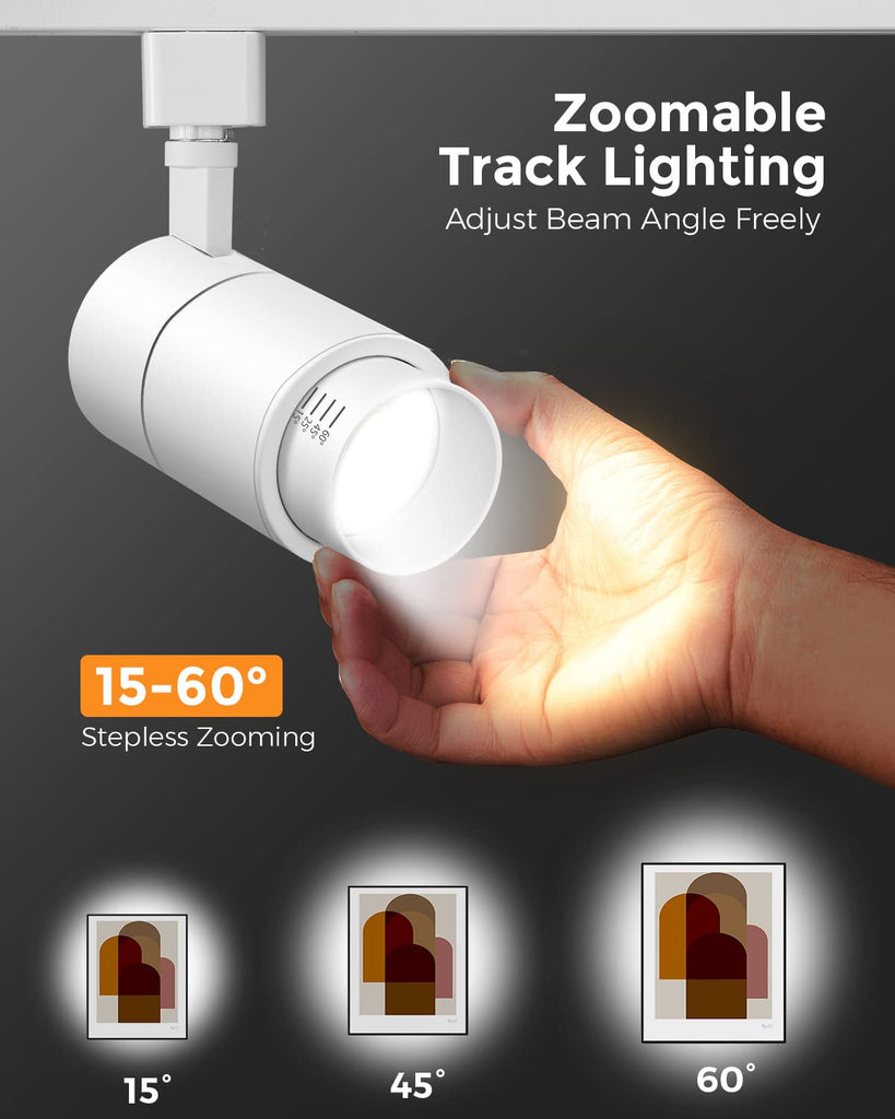Zoomable 30W LED Track Lighting Heads H Type Track Light Heads Dimmable Bright Ceiling Spotlight Fixtures
