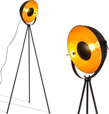Industrial Tripod Floor Lamp, Modern Satellite Tall Standing Lamps Black Gold (No Bulbs)