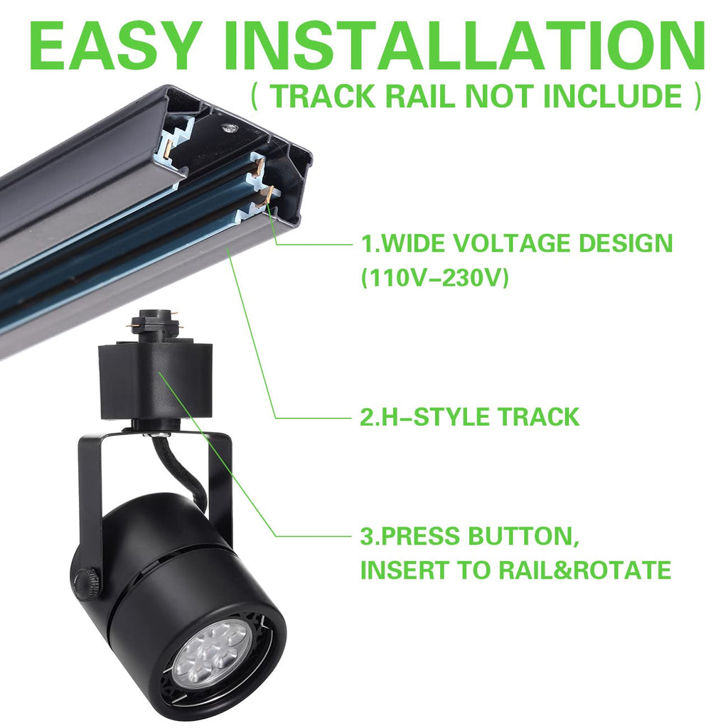 12 Pack LED Track Light Heads,7W H Type Track Lighting Heads for Ceiling Spotlight Wall Art Exhibition