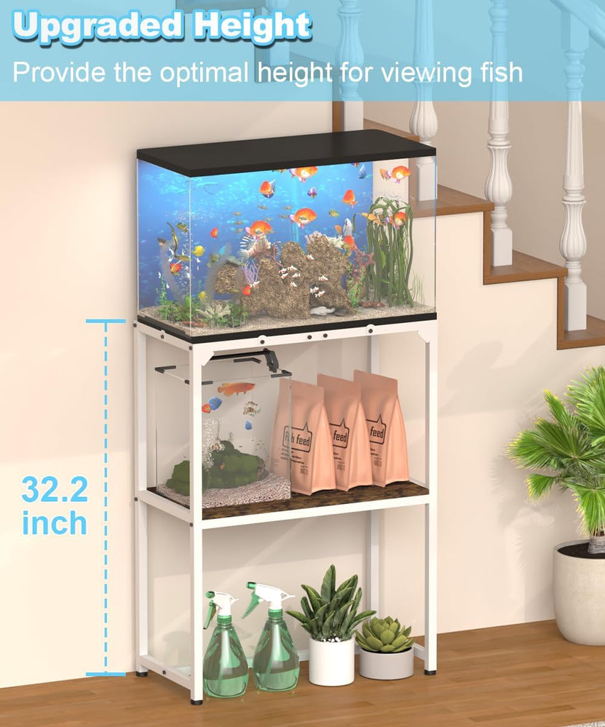 10-20 Gallon Fish Tank Stand, White