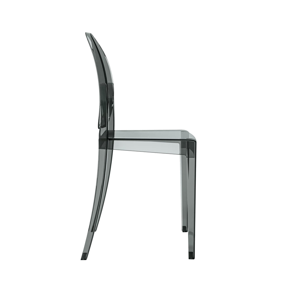 Ghost Chairs, Stackable Acrylic Event Chairs, Set of 4, Grey