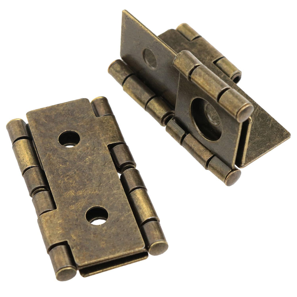 Lovelysp 8PCS Bronze Folding Double Hinges Folding with mounting Screws